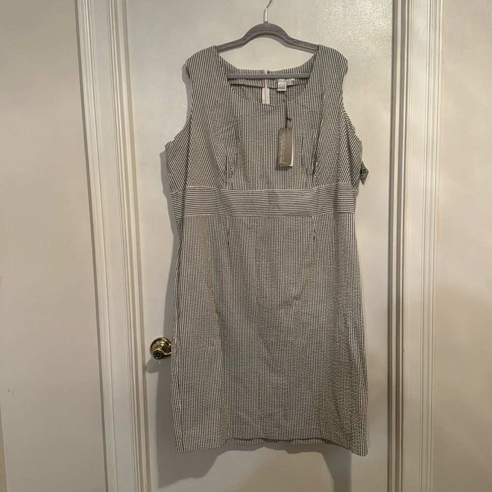 Mid length seersucker dress